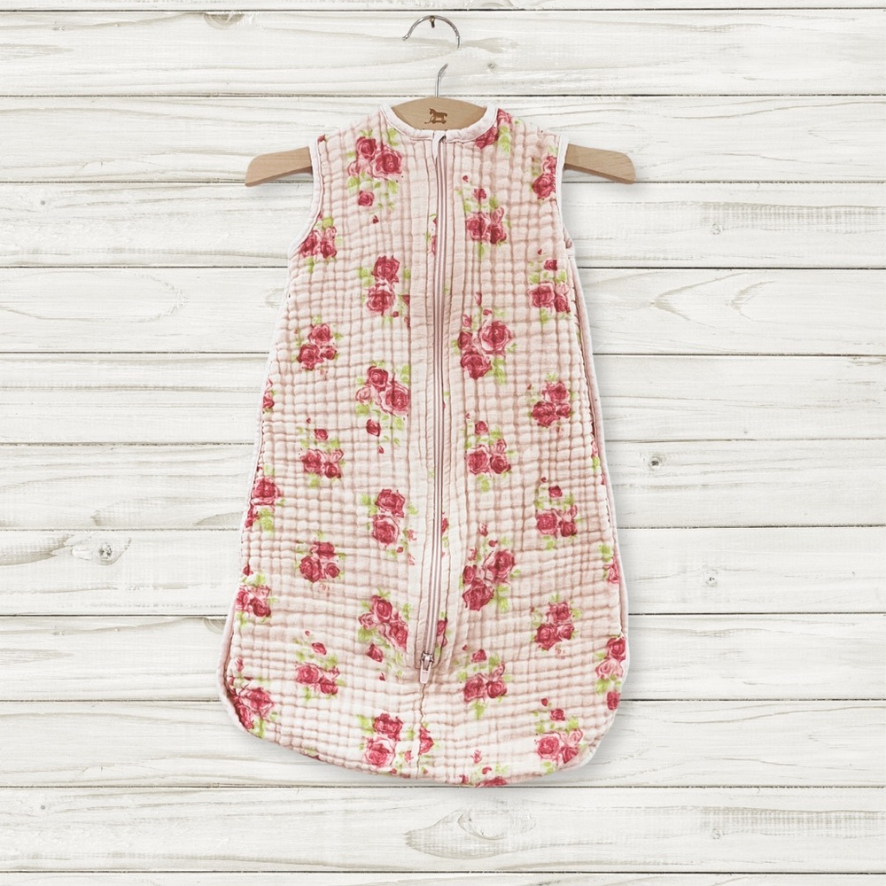 KYLE & DEENA Floral Pink Muslin Sleep Sack 3-6m